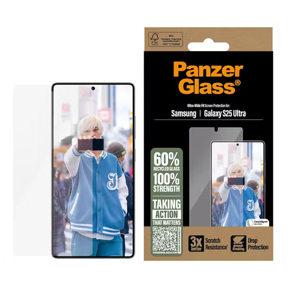PanzerGlass® Screen Protector Samsung S 2025 Ultra- Ultra Wide Fit
