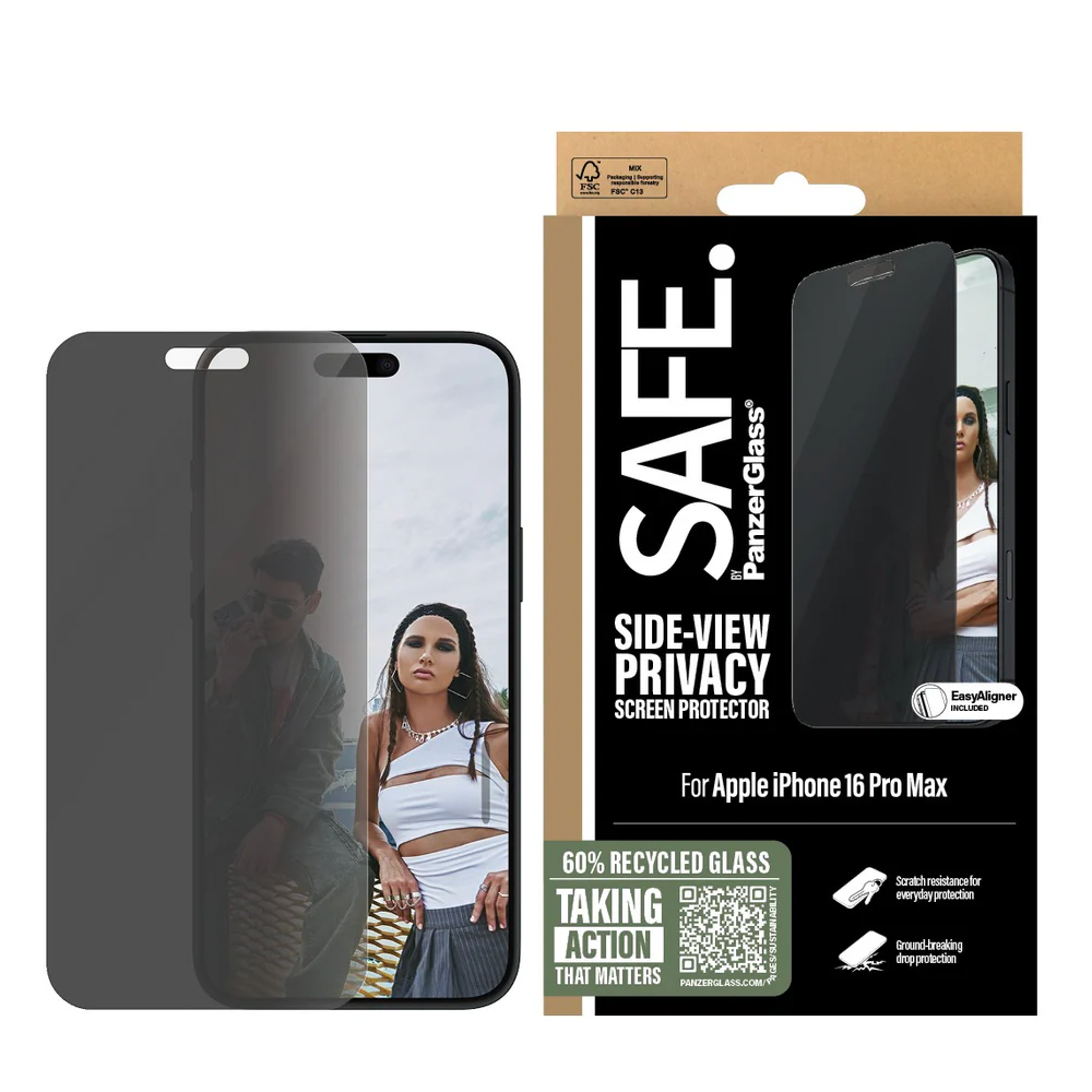SAFE. by PanzerGlass® Privacy Screen Protector iPhone 16 Pro Max | Ultra-Wide Fit