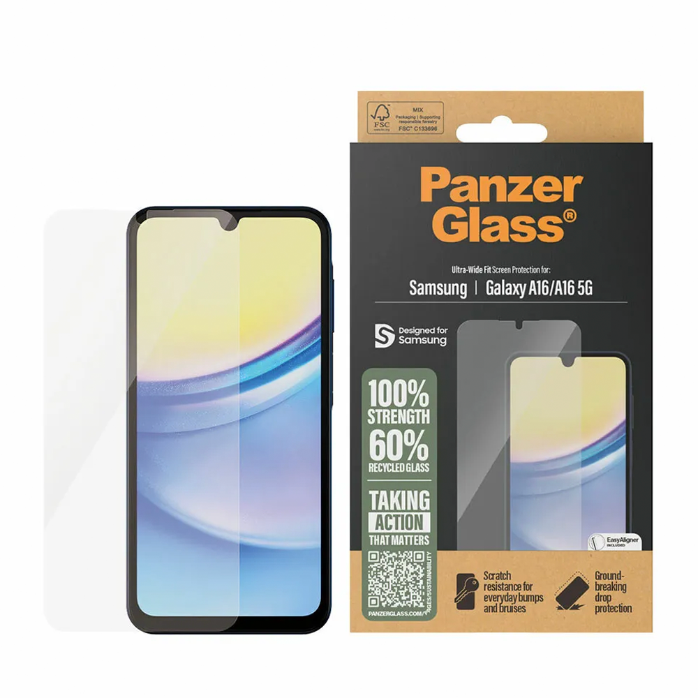 PanzerGlass® Screen Protector Samsung Galaxy A16 | A16 5G | Ultra-Wide Fit