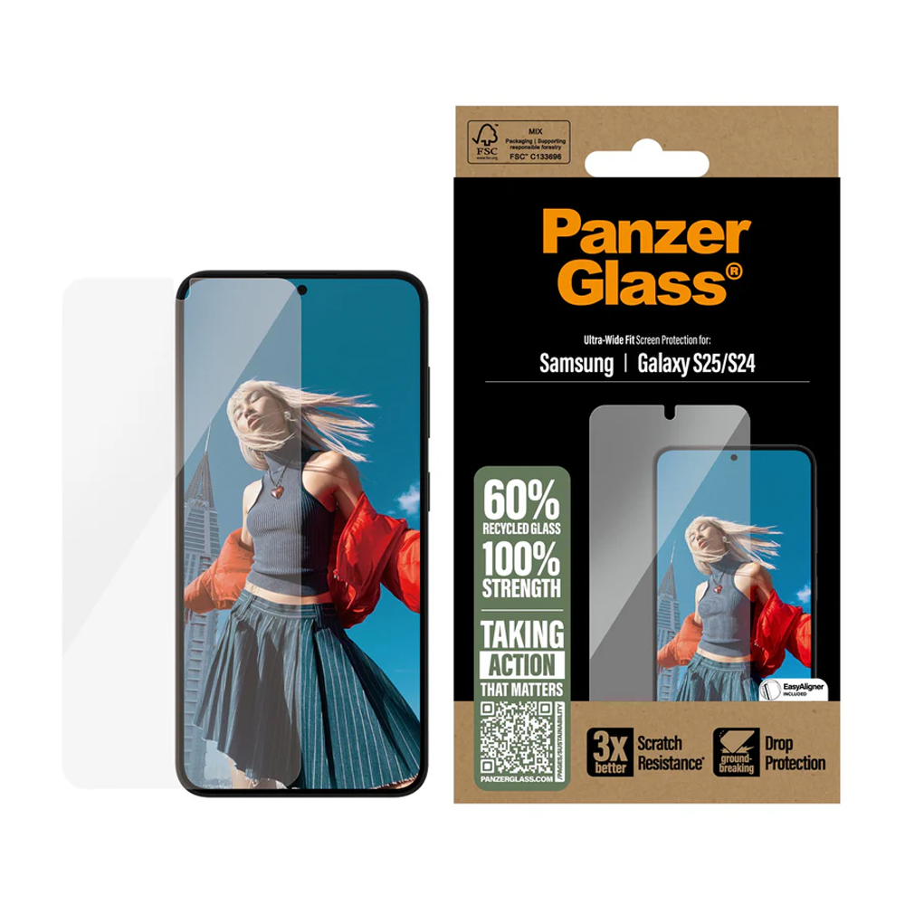 PanzerGlass® Screen Protector Samsung S 2025 - Ultra Wide Fit