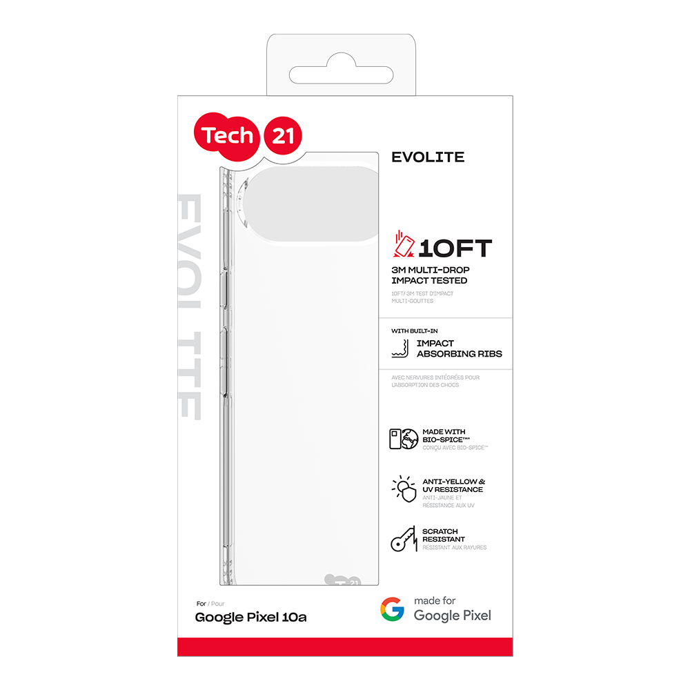 Tech21 EvoLite Case for Google Pixel 10a Clear